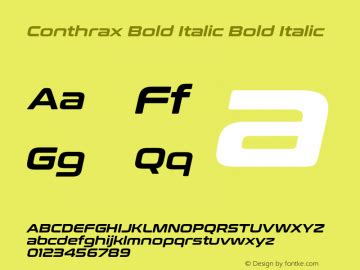 conthrax bold italic font