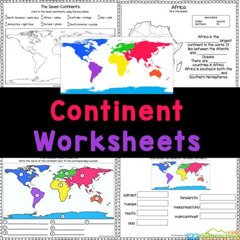 Continent Worksheets 123 Homeschool 4 Me Seven Continents Worksheet - Seven Continents Worksheet