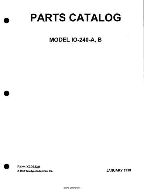 Read Continental Io 240 Engine Parts Manual 