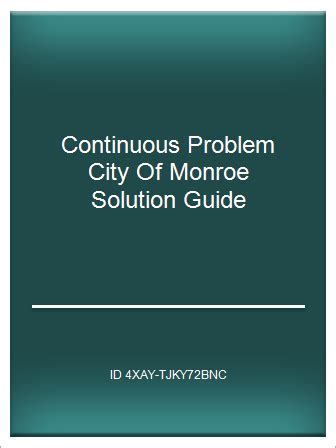 Download Continuous Problem City Of Monroe Solutions 