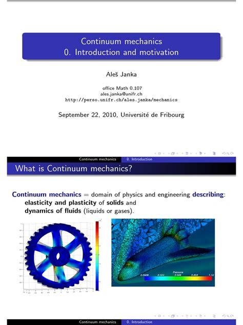 Continuum Mechanics Notes Brown University