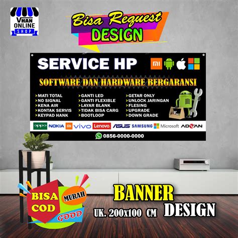 contoh banner service hp