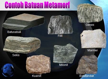 contoh batuan yang termasuk batuan metamorf adalah