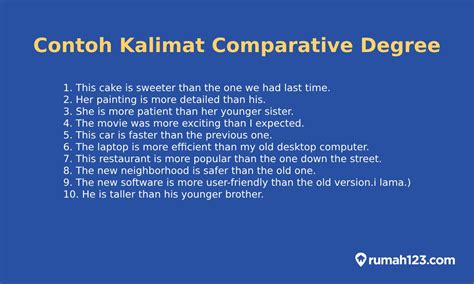 Contoh Comparative Degree