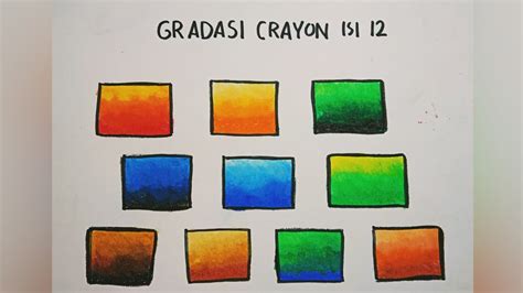 Contoh Gradasi  Gradasi Warna Crayon Isi 12 Paling Mudah Banget - Contoh Gradasi