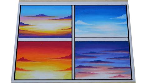 Contoh Gradasi Warna Langit  Cara Gradasi Warna Ep 229 Menggambar Pemandangan Pemula - Contoh Gradasi Warna Langit