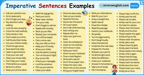 Contoh Imperative Sentence