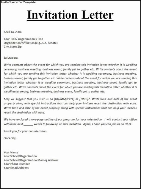 Contoh Invitation Letter