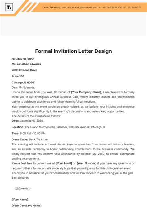 Contoh Invitations Formal