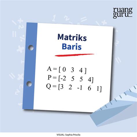 Contoh Matriks Baris