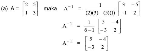 contoh matriks invers
