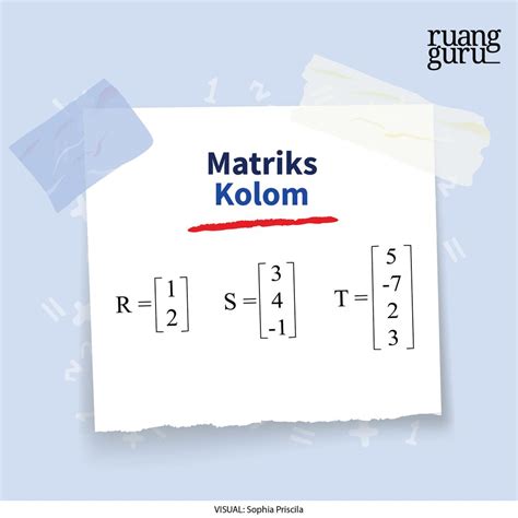 Contoh Matriks Kolom