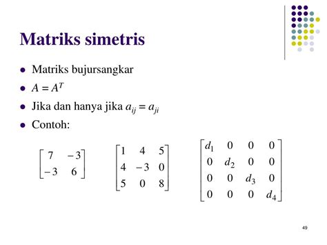 Contoh Matriks Simetris