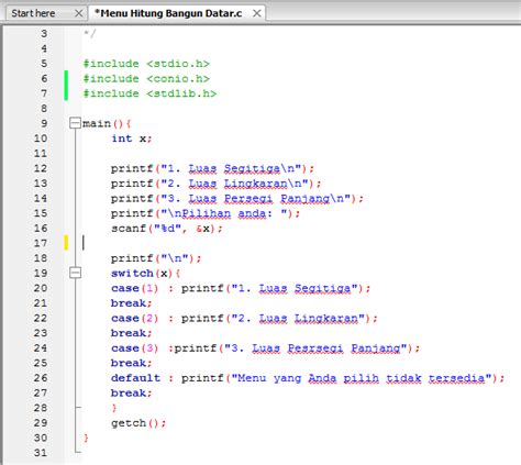 Contoh Program C