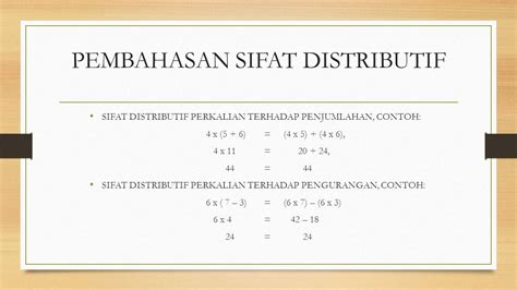 Contoh Sifat Distributif