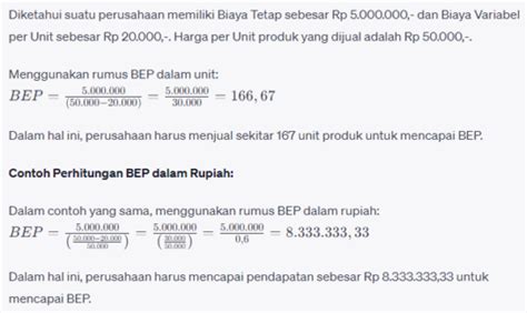 Contoh Soal Bep