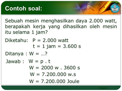Contoh Soal Daya