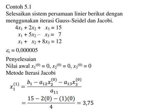 Contoh Soal Numerik