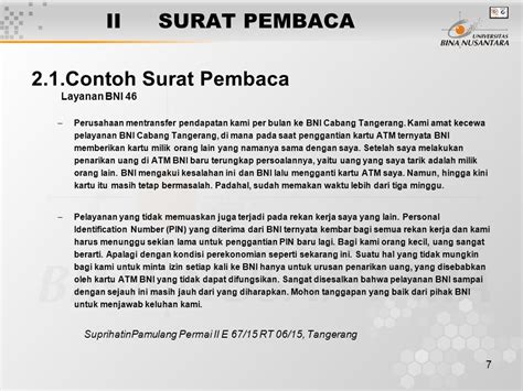 Contoh Surat Pembaca