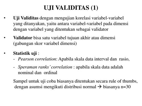 contoh uji validitas dan reliabilitas