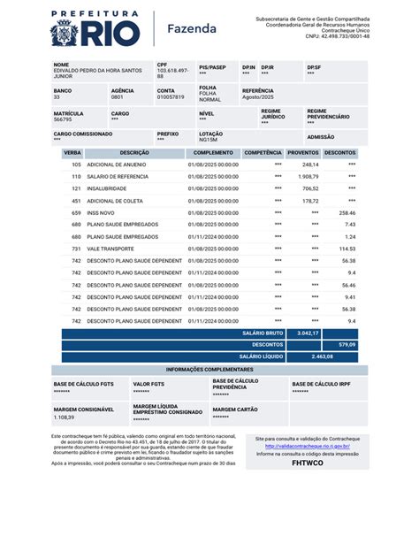 Contracheque Carioca Digital