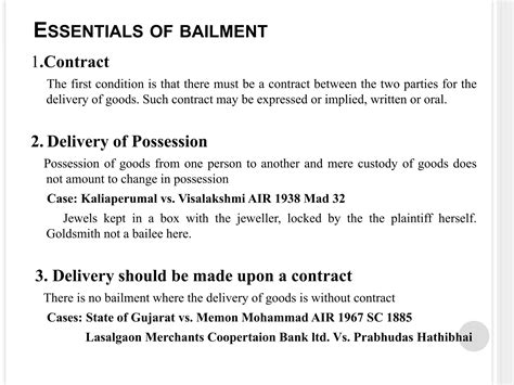 Contract Of Bailment