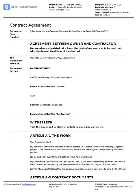 Download Contract Document Sample 