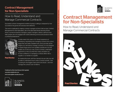 Read Online Contract Management For Non Specialists A Bite Sized Business Book Bite Sized Books 