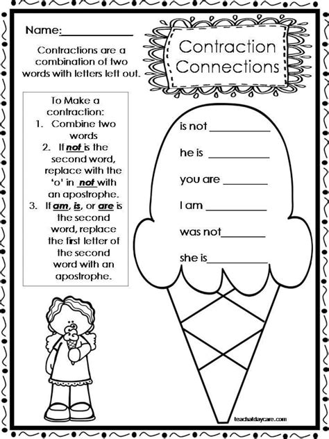 Contractions 1st Grade Ela Worksheets And Answer Key First Grade Contraction Worksheet - First Grade Contraction Worksheet