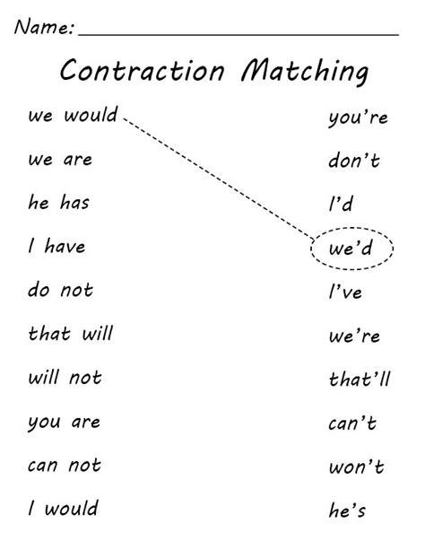 Contractions Worksheets And Activities Language Arts And Grammar Contraction Worksheet Grade 3 - Contraction Worksheet Grade 3
