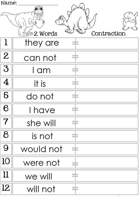 Contractions Worksheets Tutoring Hour Contraction Worksheet Grade 3 - Contraction Worksheet Grade 3