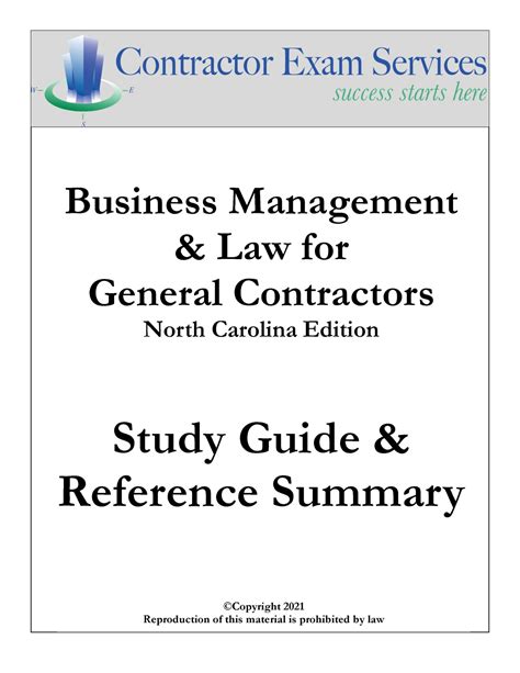 Download Contractor License Study Guide 