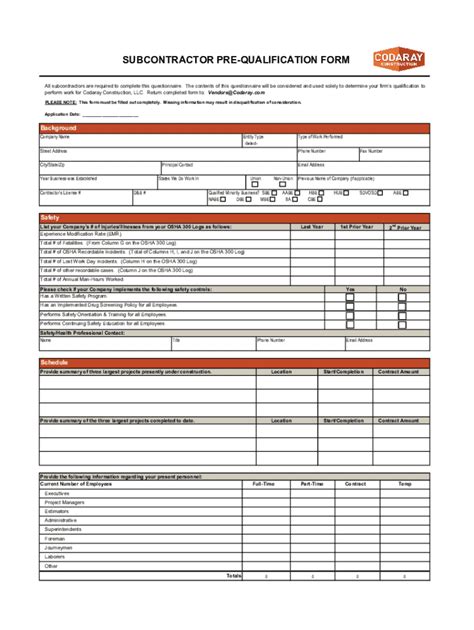 Read Online Contractor Pre Qualification Verification Form 