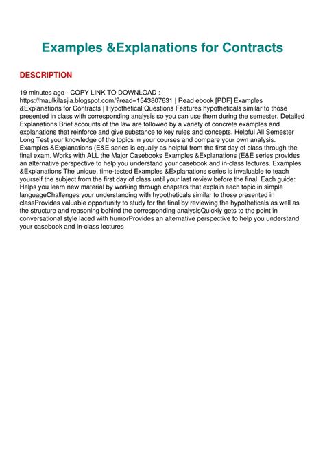 Contracts Examples And Explanations 3rd Edition Third Edition