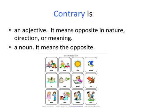 contrary to meaning