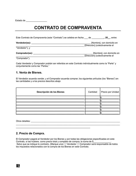 Contrato De Compraventa Simple