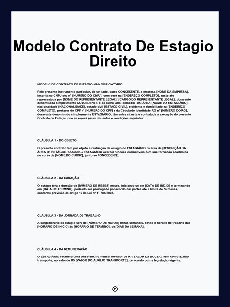 Contrato De Estágio