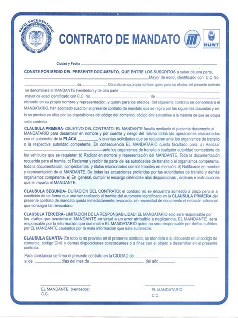 Contrato De Mandato