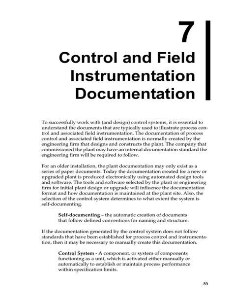 Control And Field Instrumentation Documentation Home Isa