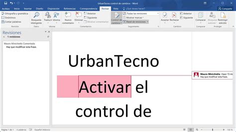 Control De Cambios Word