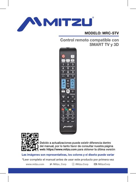 Control Universal Mitzu Codigos Tv