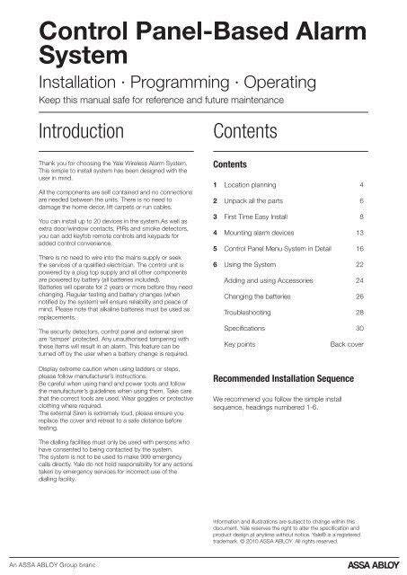 Read Control Panel Based Alarm System Free Instruction 