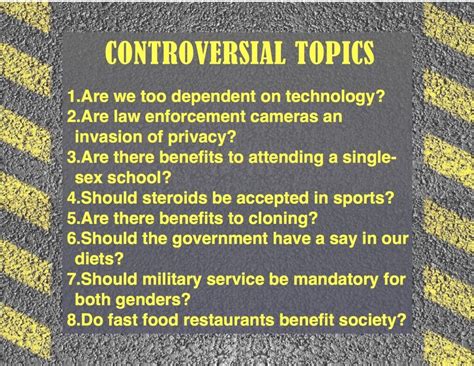 Controversial Topics To Write About