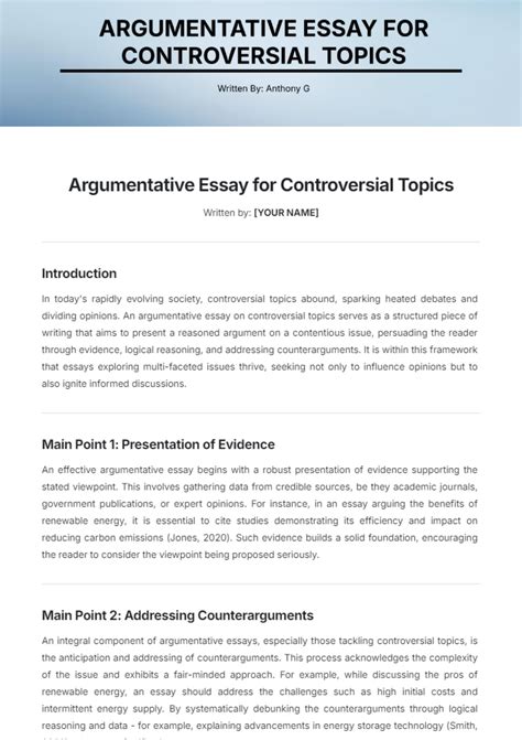 Read Controversial Topics For Argumentative Paper 