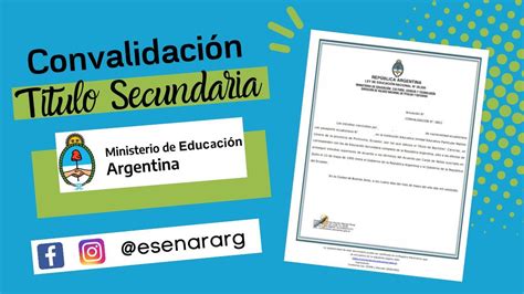 Convalidacion De Titulo Secundario