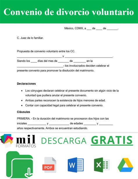 Convenio De Divorcio