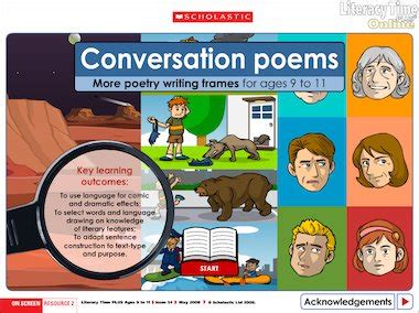 Conversation Poems 2 Interactive Resource Primary Ks2 Teaching Conversation Poems For Grade 2 - Conversation Poems For Grade 2