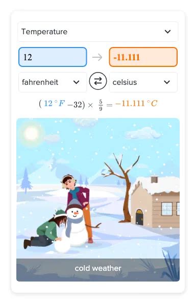 Convert 12 Celsius To Fahrenheit