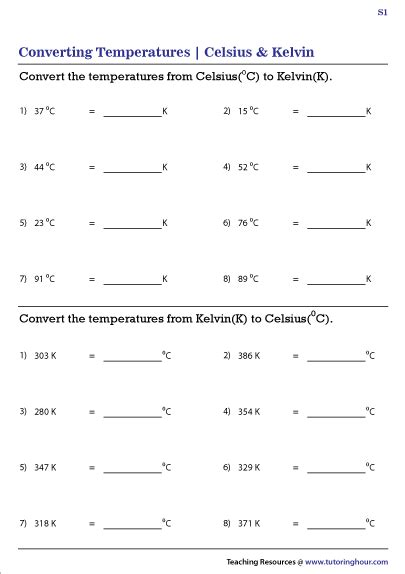 Convert Between Celsius And Kelvin Worksheets Math Worksheets Temperature Conversion Practice Worksheet - Temperature Conversion Practice Worksheet