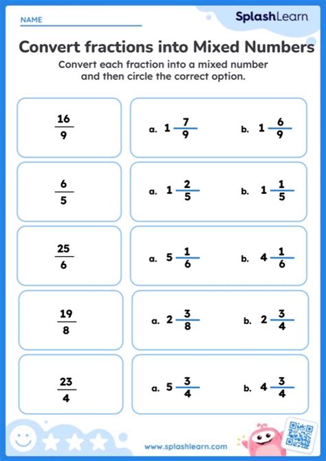 Convert Fraction Into A Mixed Number